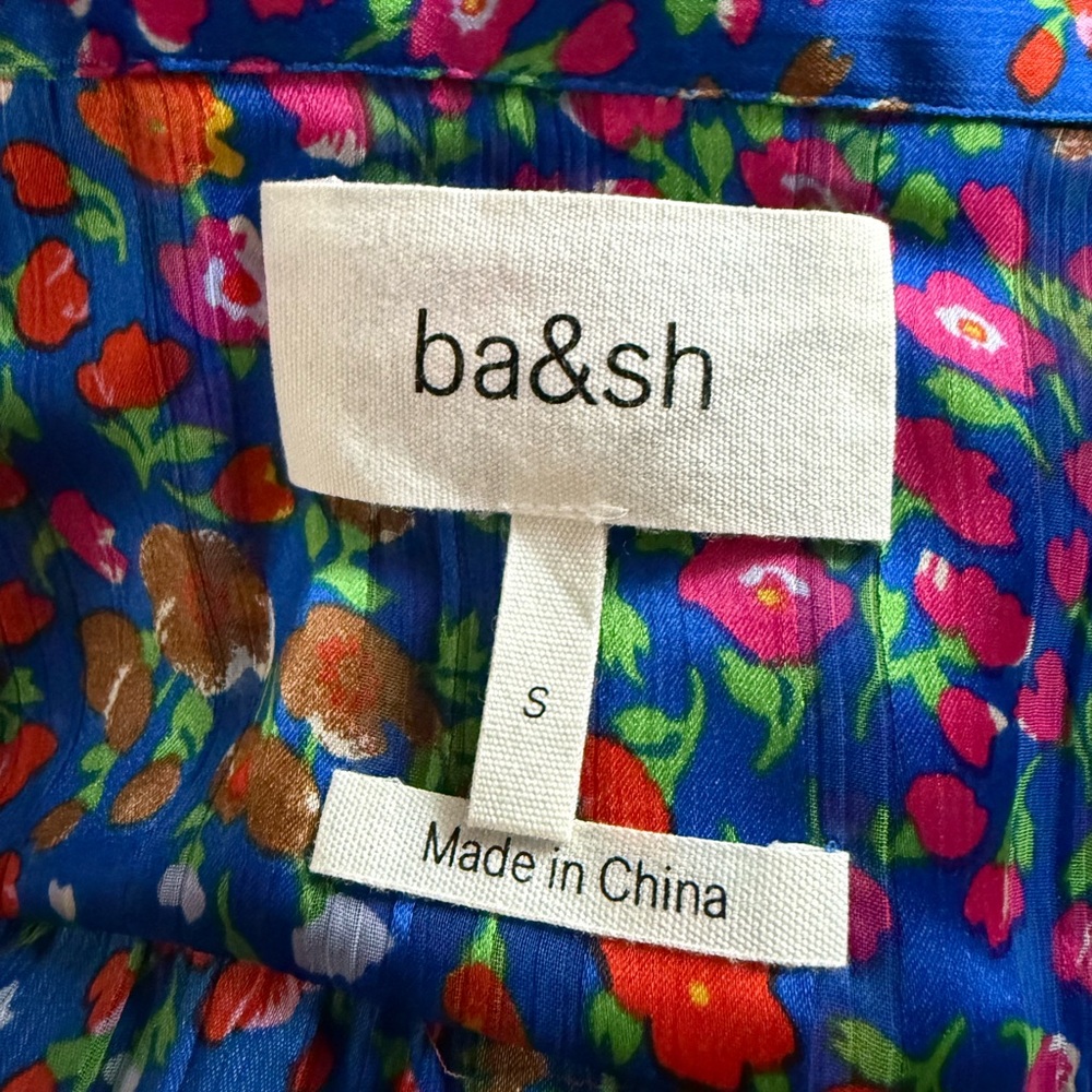 Ba&Sh Rive Blue Button Down Blouse - Picture 8 of 10
